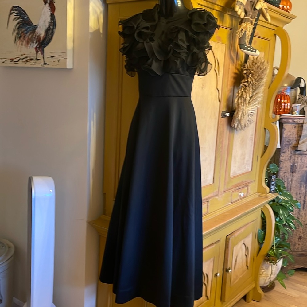 Vintage age ball gown, hand made presumably, size small, top 16 inches